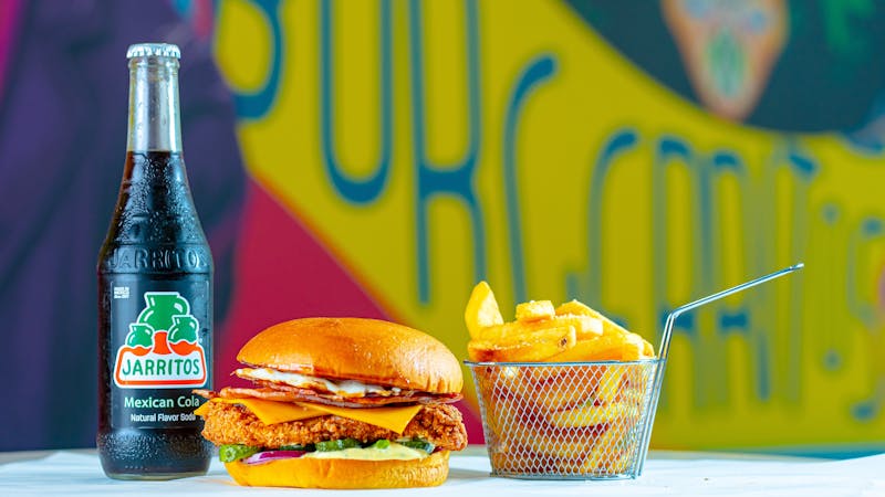 Hangry Joe's combo meal box with chicken and sides