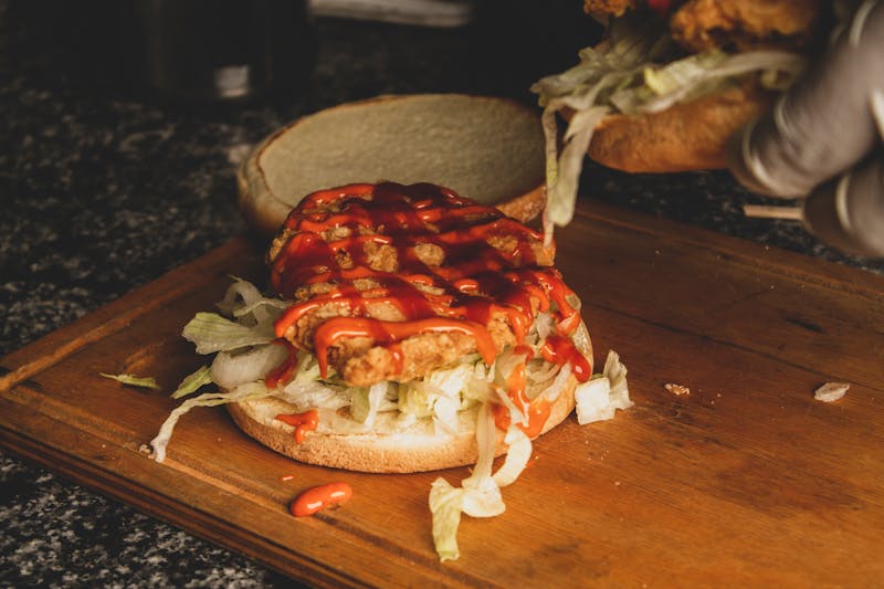 BBQ Chicken sandwich with smoky barbecue sauce