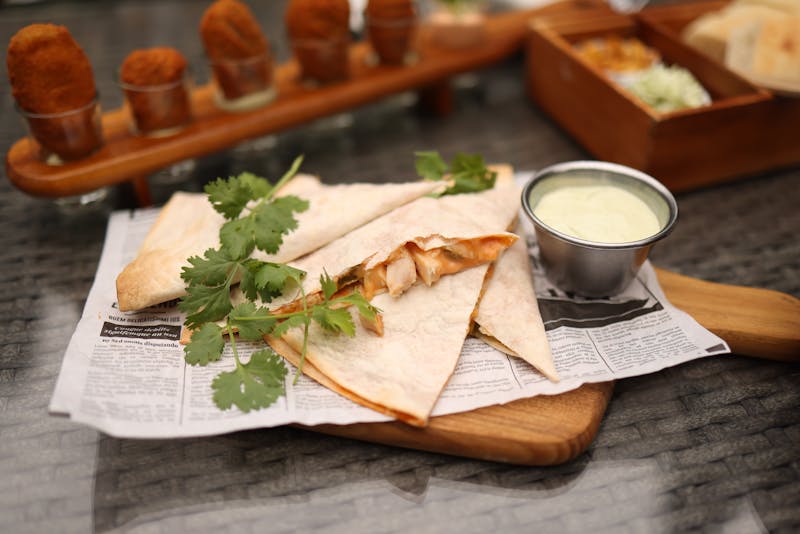 Nashville hot chicken wrap with coleslaw